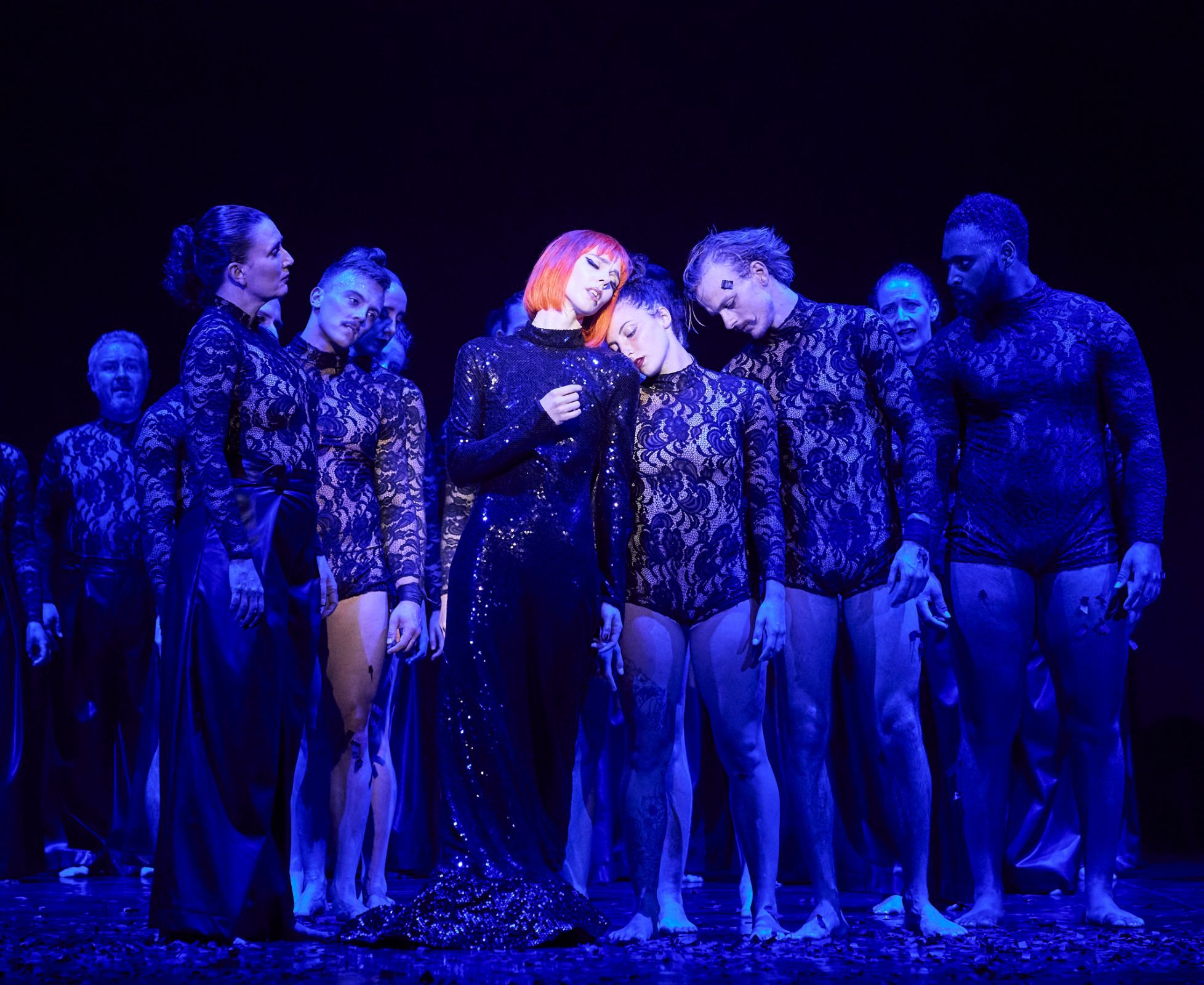 Jane Ede (Belinda), Anna Dowsley (Dido) and the Opera Australia Chorus &copy; Keith Saunders