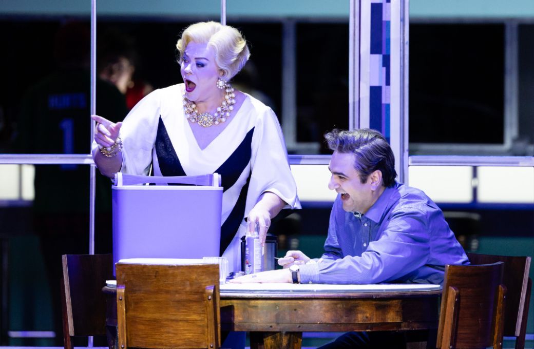 Violeta Urmana (Kabanicha ) und Milan Siljanov (Dikoj) &copy; Geoffroy Schied