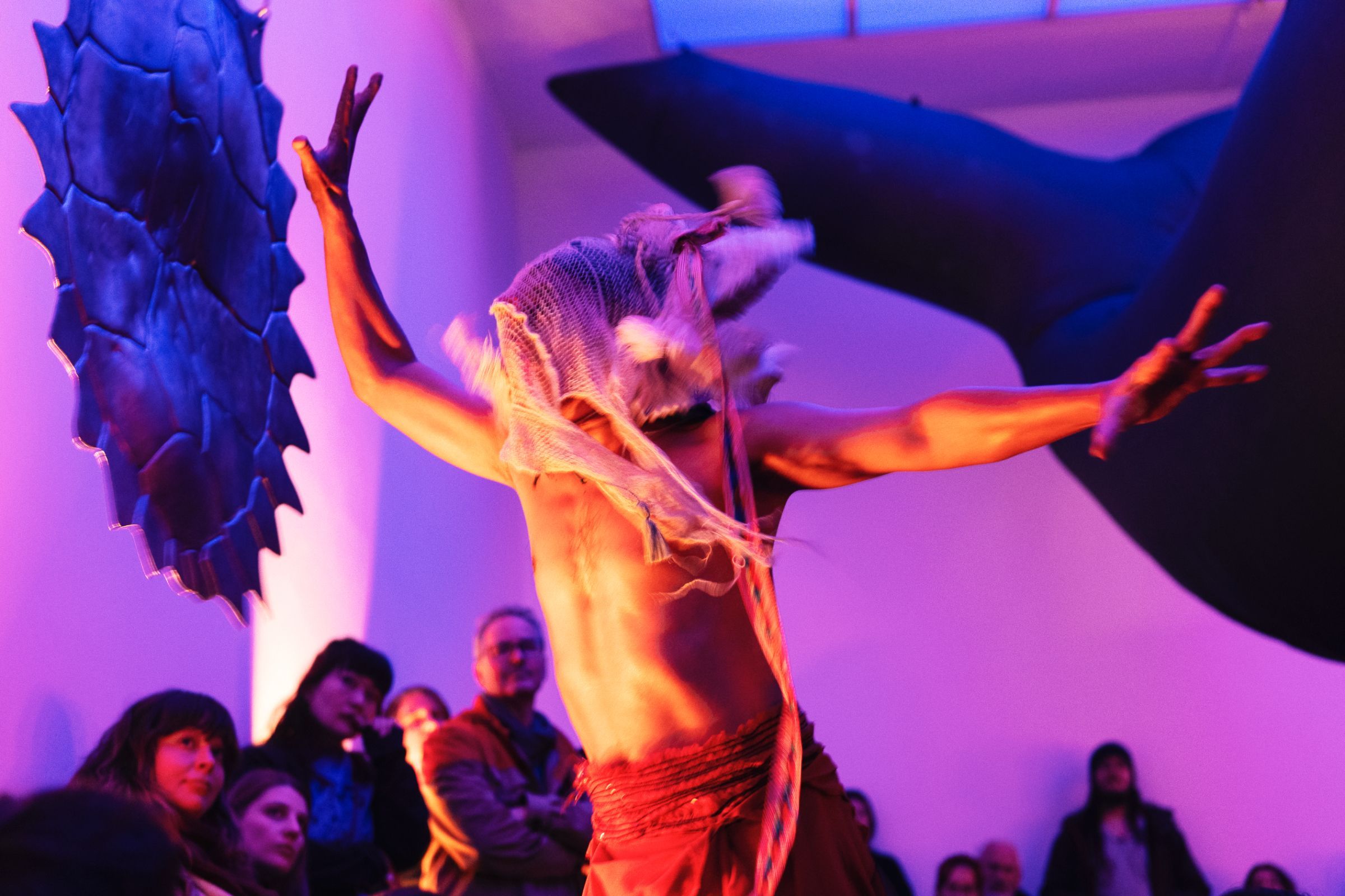 Siko Setyanto performs <i>Ocean Cage</i> &copy; Miriam Levi