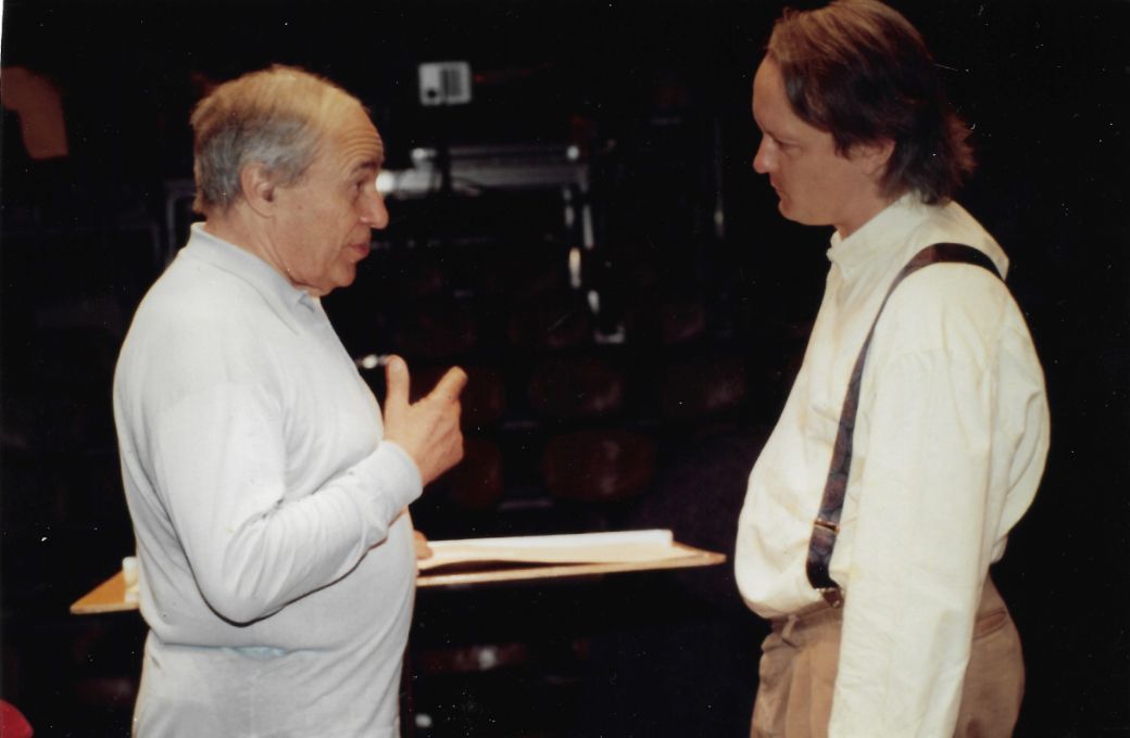 Pierre Boulez et Philippe Manoury, à l'Ircam en 1992 © Archives personnelles de Philippe Manoury