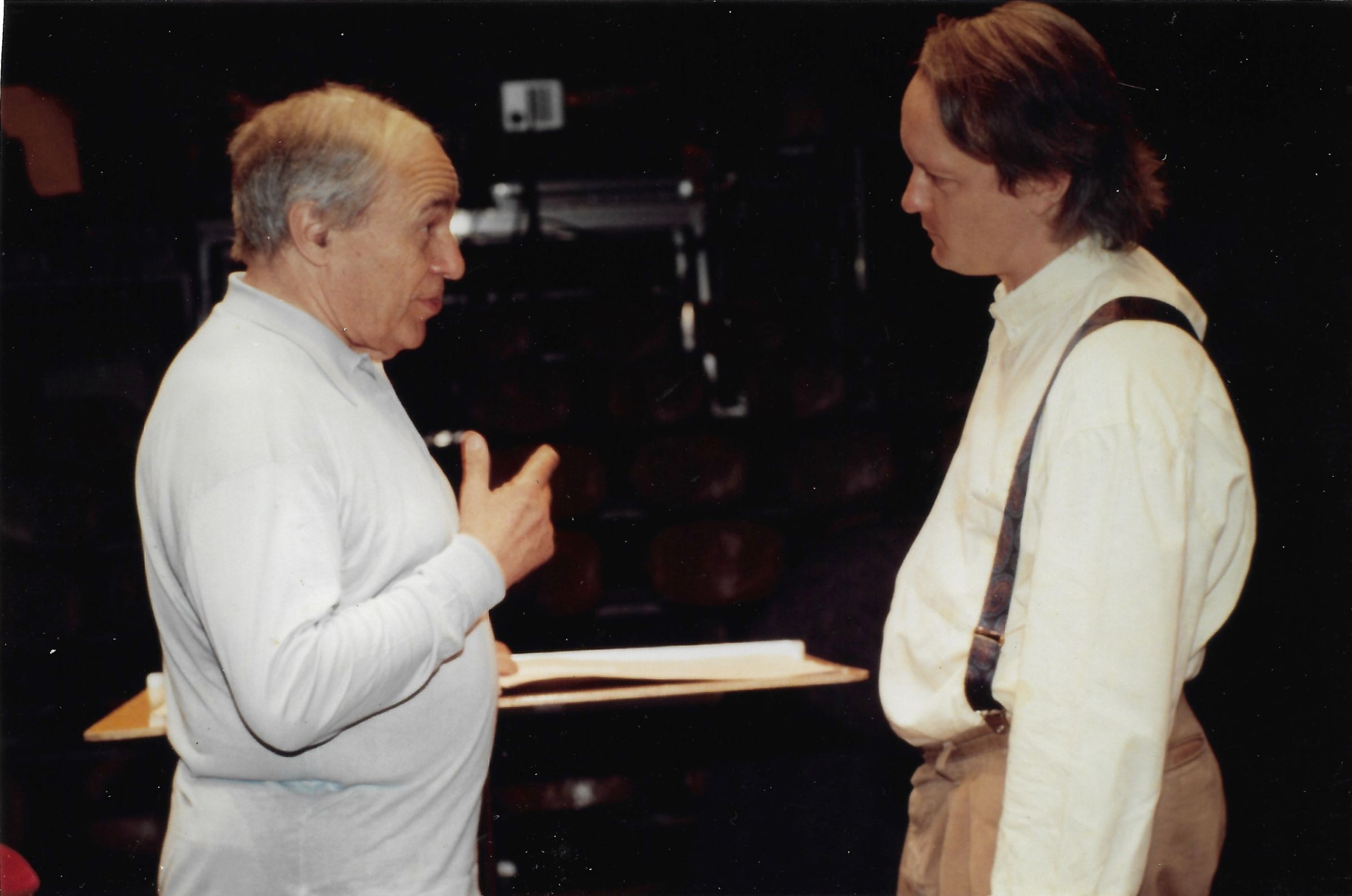 Pierre Boulez et Philippe Manoury, à l'Ircam en 1992 © Archives personnelles de Philippe Manoury