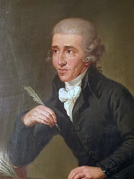 Portrait of Haydn c.1770 by Ludwig Guttenbrunn,1791–92 © Public domain