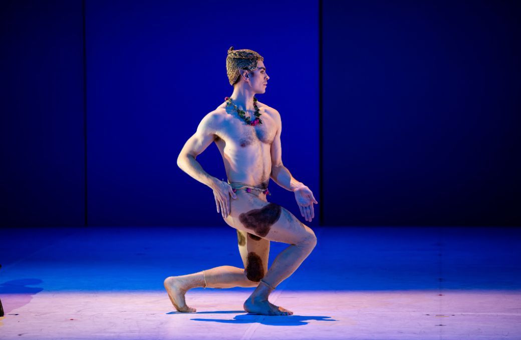 Jake Mangakahia as The Faun in John Neumeier's <i>Nijinsky</i> &copy; Daniel Boud