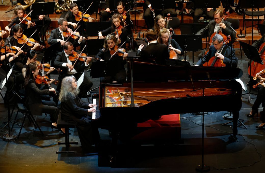 Martha Argerich, l'Orchestre National du Capitole de Toulouse et Renaud Capuçon &copy; Caroline Doutre / Festival de Pâques