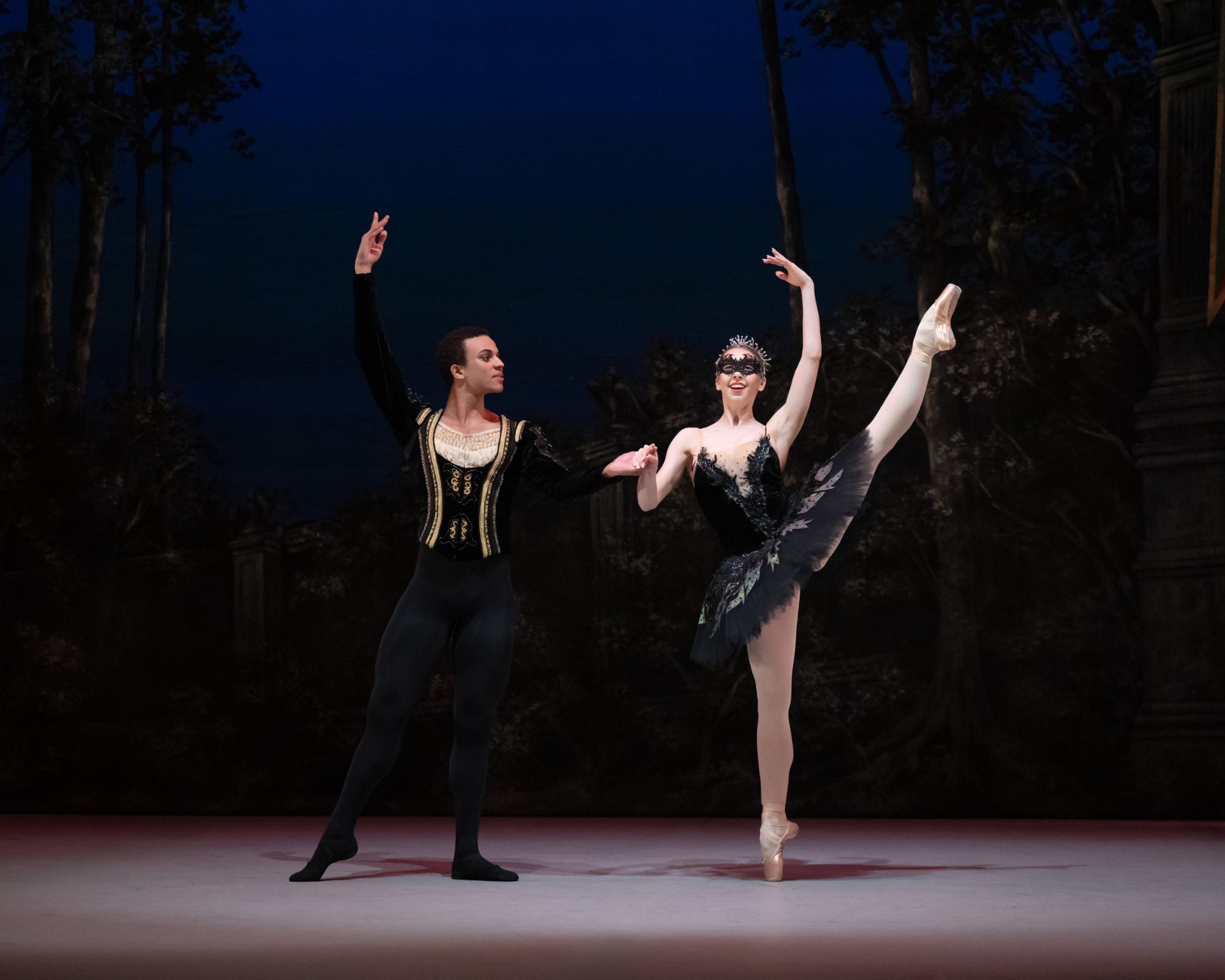 Lydia Rose Hough as Odile and Zai Calliste as Prince Siegfried in <i>My First Ballet: Swan Lake</i> © Photography by ASH