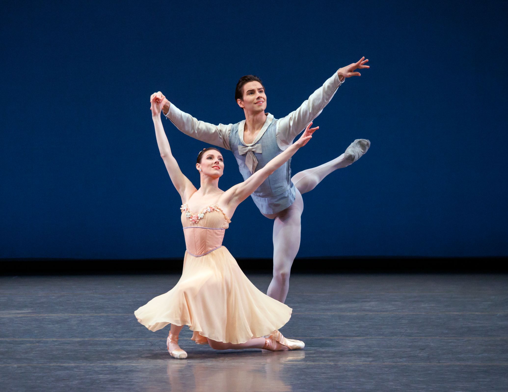 Tiler Peck and Roman Mejia in Balanchine's <i>Tchaikovsky Pas de Deux</i> © Erin Baiano