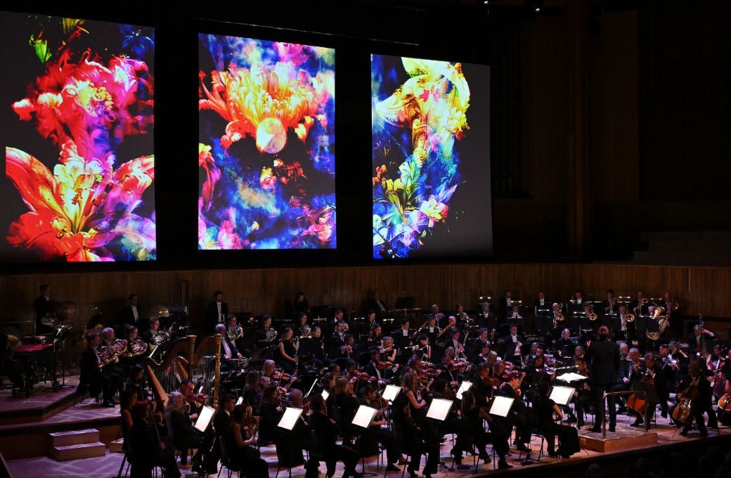 Kirill Serebrennikov's installation for Shostakovich's Leningrad Symphony &copy; Mark Allan | RPO