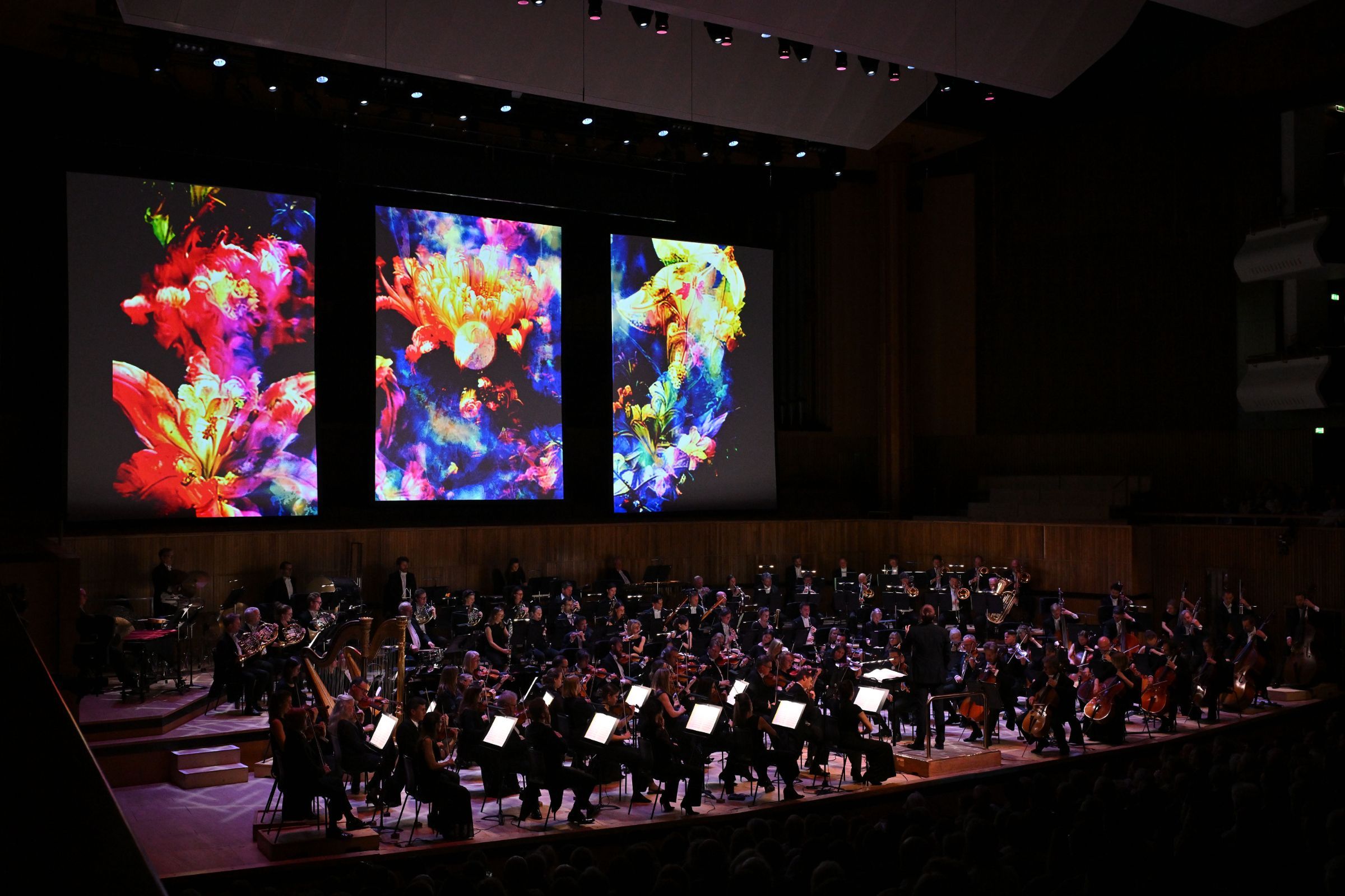 Kirill Serebrennikov's installation for Shostakovich's Leningrad Symphony &copy; Mark Allan | RPO