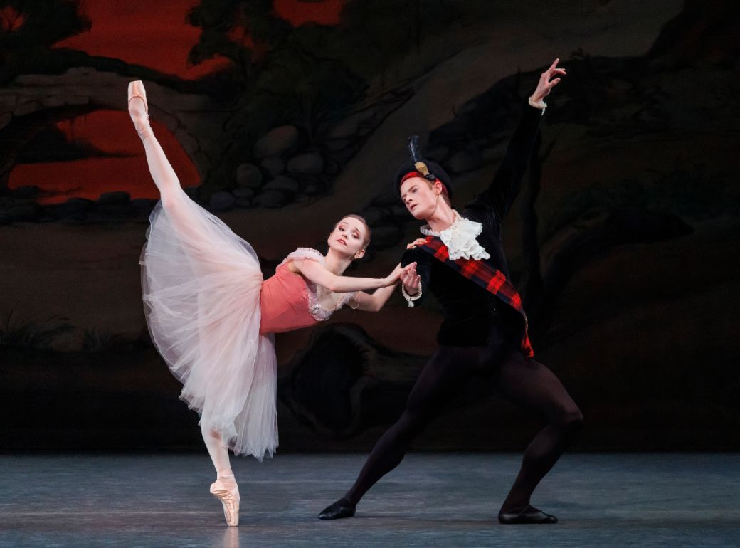 Emma Von Enck and Jules Mabie in George Balanchine's <i>Scotch Symphony</i> &copy; Erin Baiano