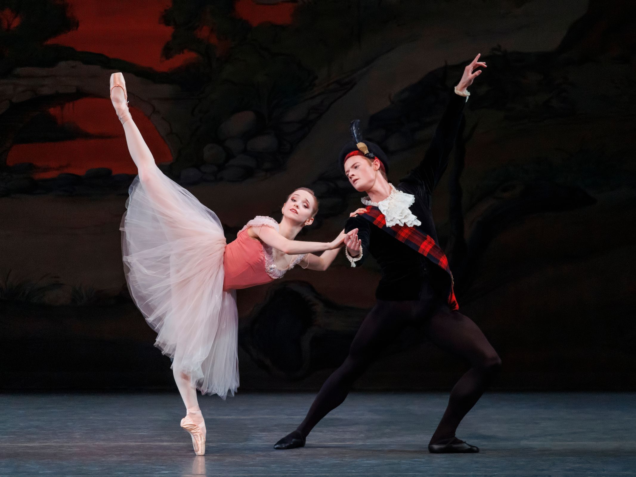 Emma Von Enck and Jules Mabie in George Balanchine's <i>Scotch Symphony</i> &copy; Erin Baiano