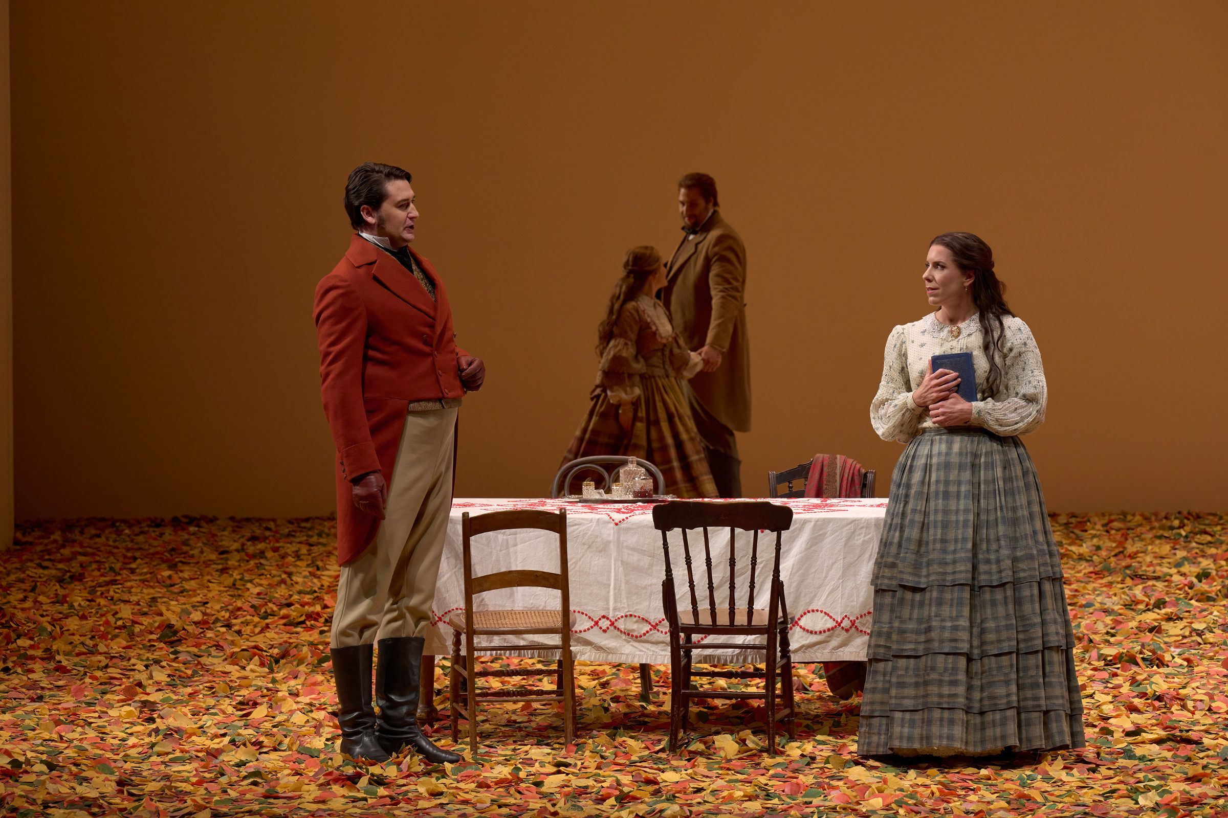 Andrii Kymach (Onegin) and Lauren Fagan (Tatyana) © Michael Cooper