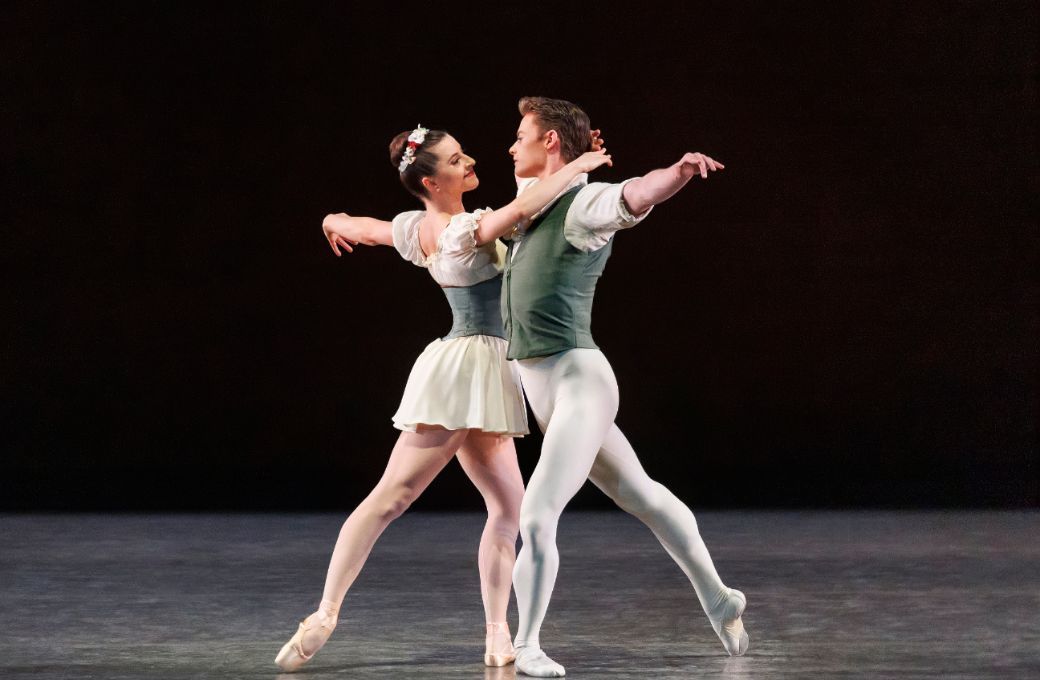 Indiana Woodward and Jules Mabie in Jerome Robbins' <i>Brandenburg</i> © Erin Baiano