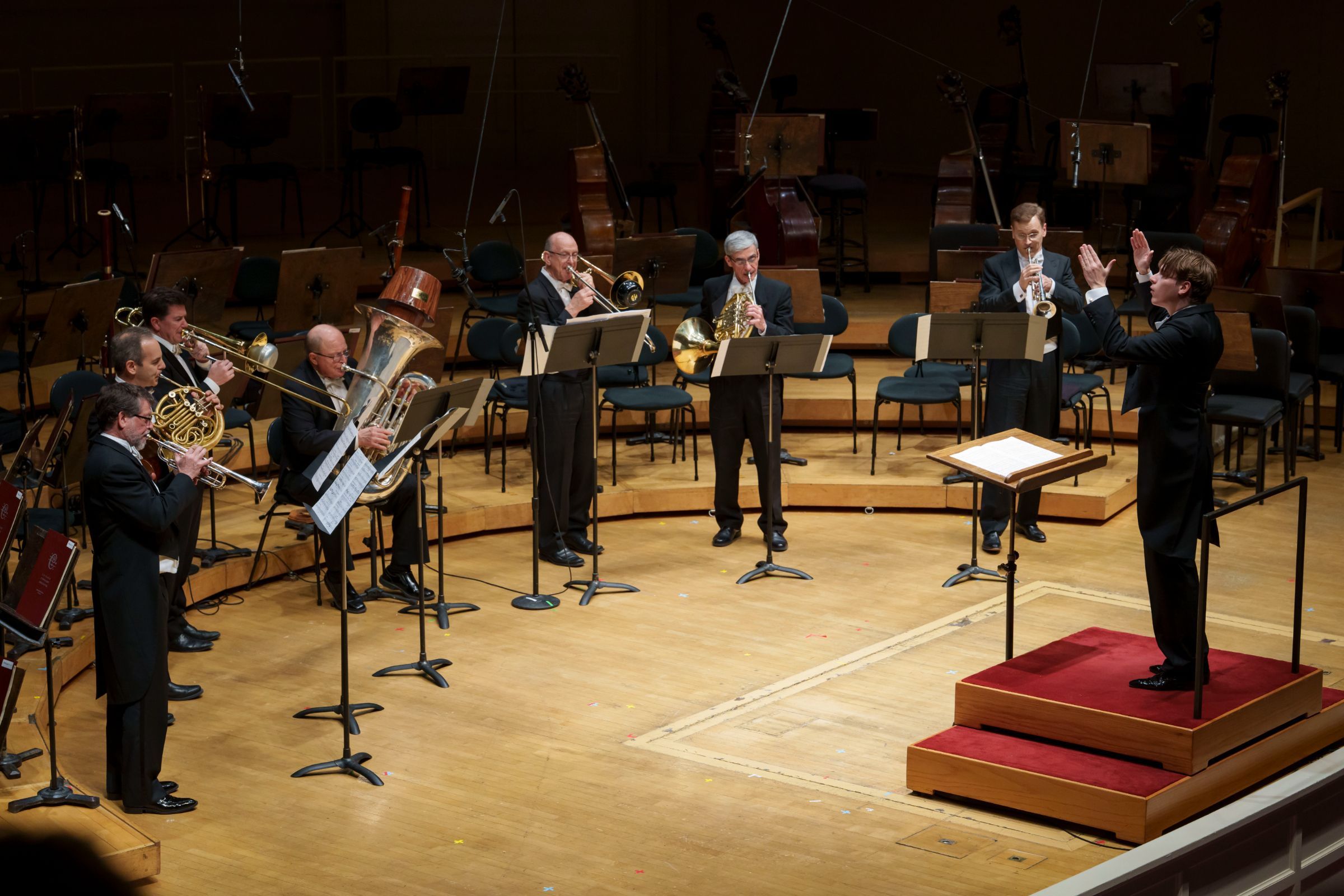 Klaus Mäkelä conducts the Chicago Symphony brass © Todd Rosenberg Photography