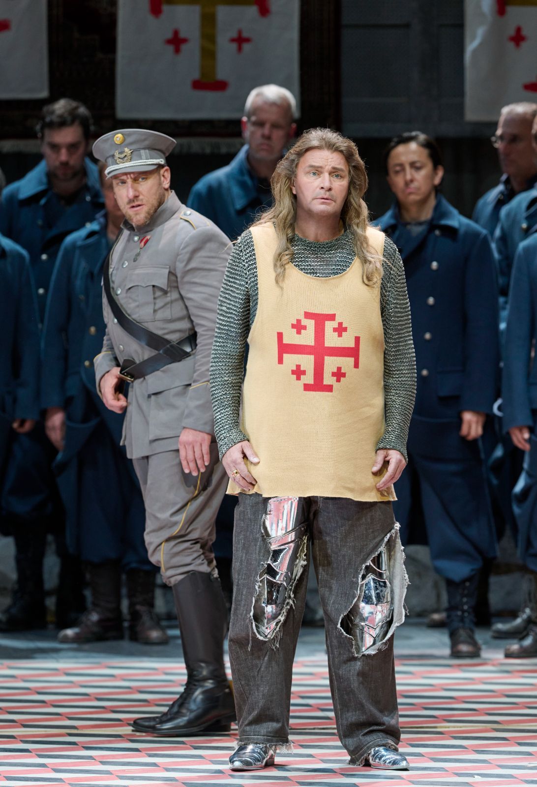 Günther Groissböck (Heinrich der Vogler) und Klaus Florian Vogt (Lohengrin) © Wiener Staatsoper | Michael Pöhn