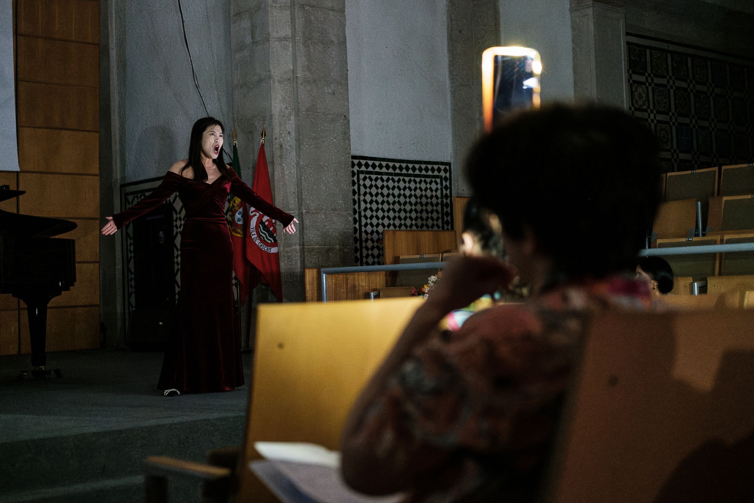 Manhan Qi sings in the Cascais Opera International Vocal Competition semifinals © CascaisOpera
