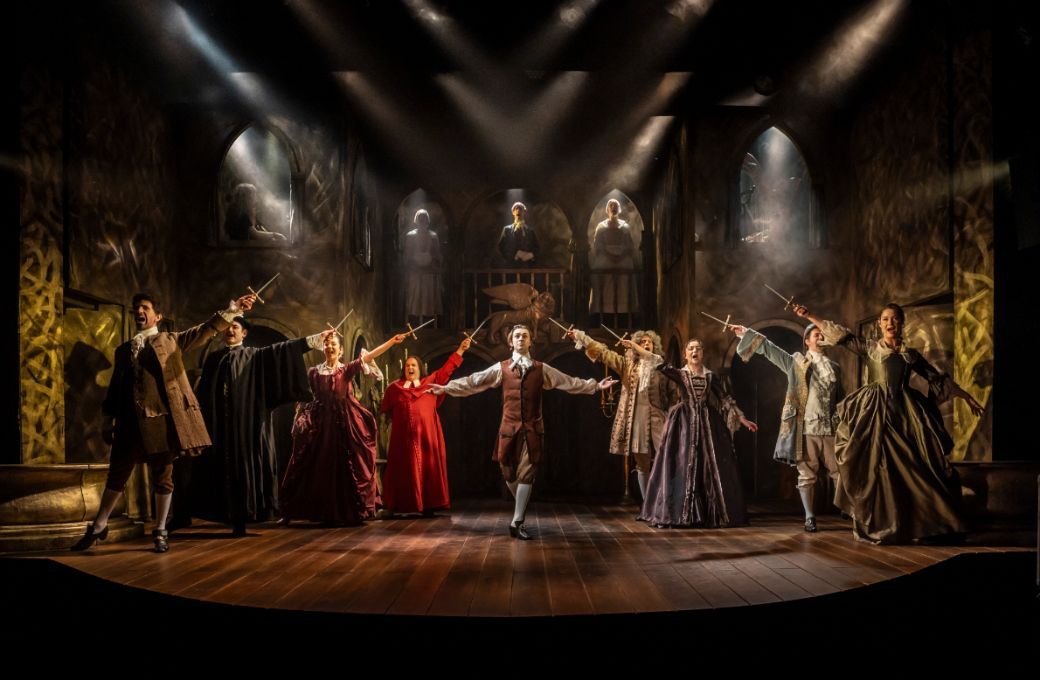 Jack Chambers (Marco) and cast in <i>Stiletto</i> &copy; Johan Persson