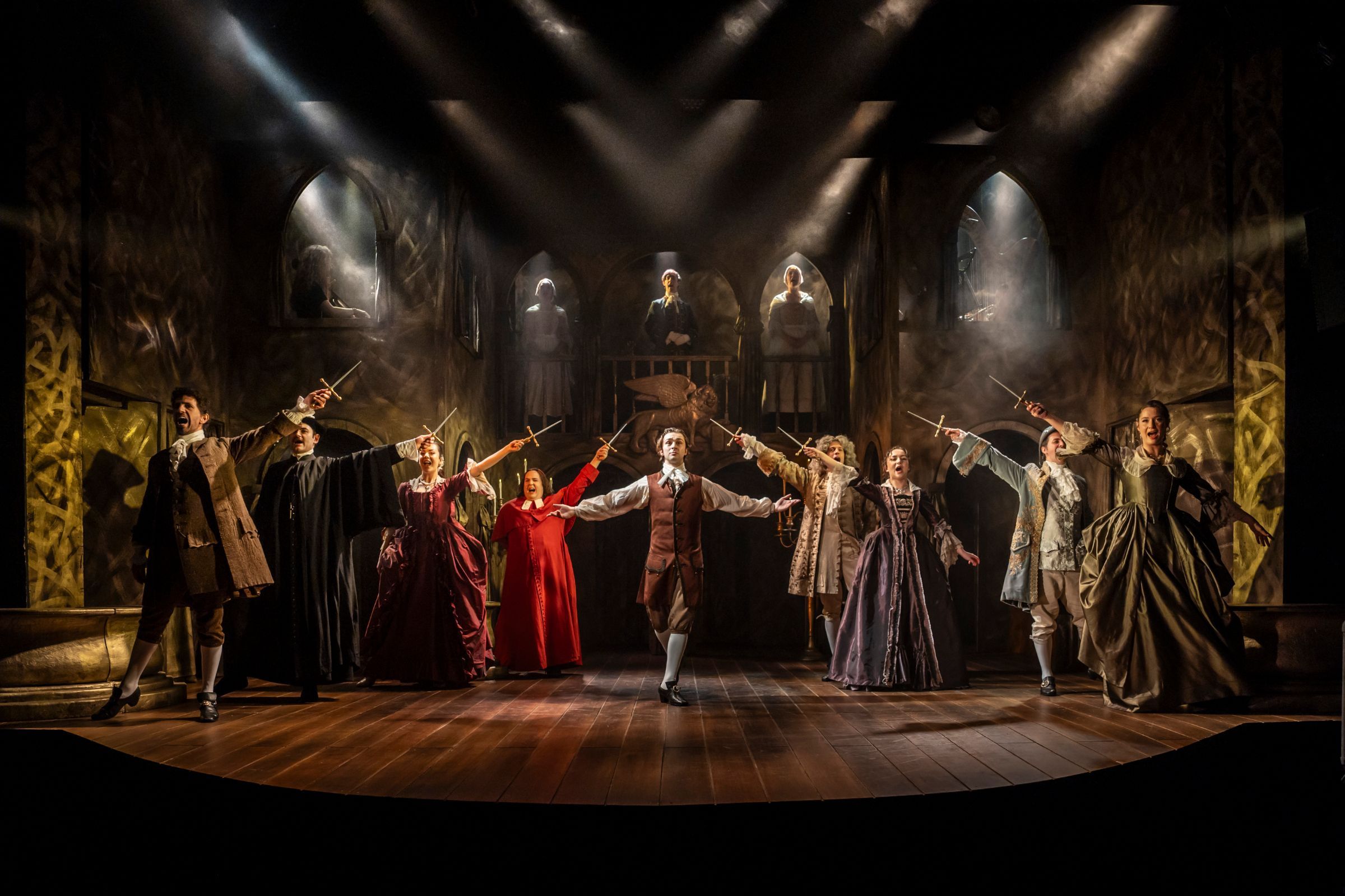 Jack Chambers (Marco) and cast in <i>Stiletto</i> &copy; Johan Persson