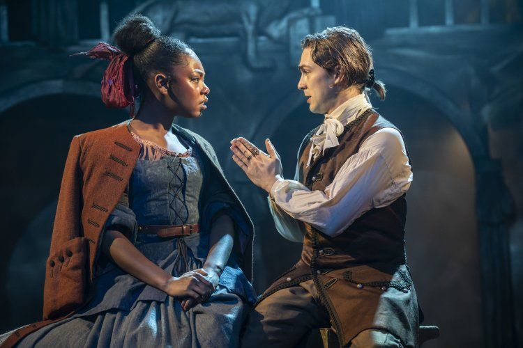 Jewelle Hutchinson (Gioa) and Jack Chambers (Marco) in <i>Stiletto</i> &copy; Johan Persson