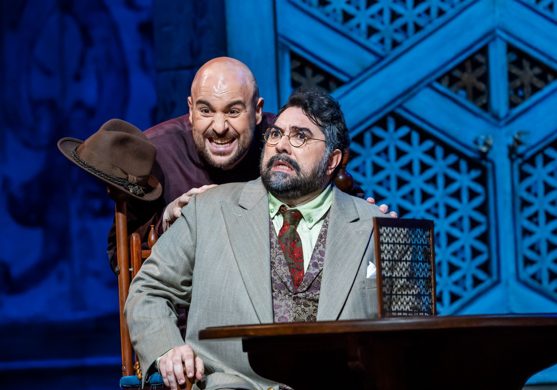Alessio Cacciamani (Don Basilio) and Fabio Capitanucci (Dr Bartolo) &copy; Glyndebourne Productions Ltd | Tristram Kenton