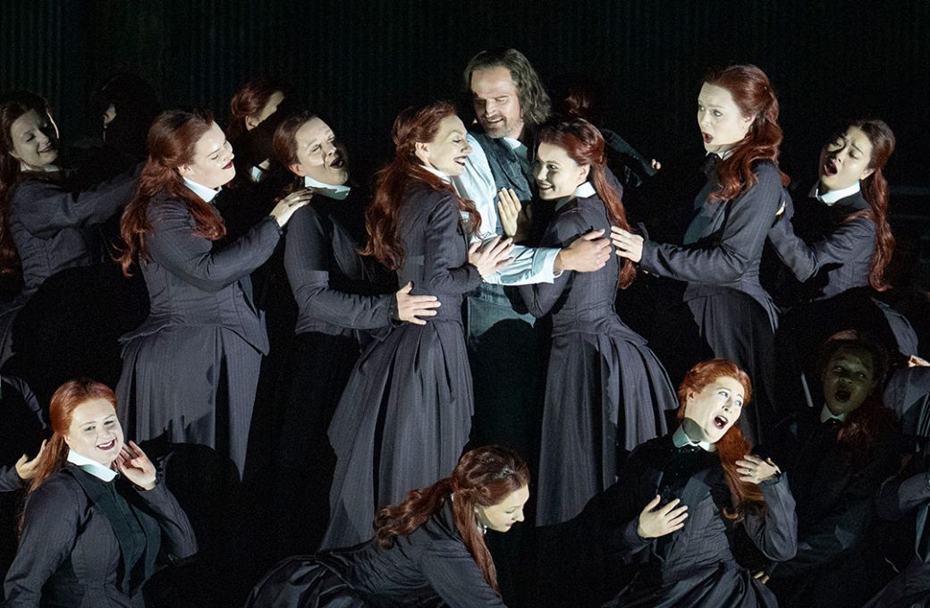Daniel Johansson (Parsifal) and Flower Maidens &copy; Glyndebourne Productions Ltd | Photo: Richard Hubert Smith