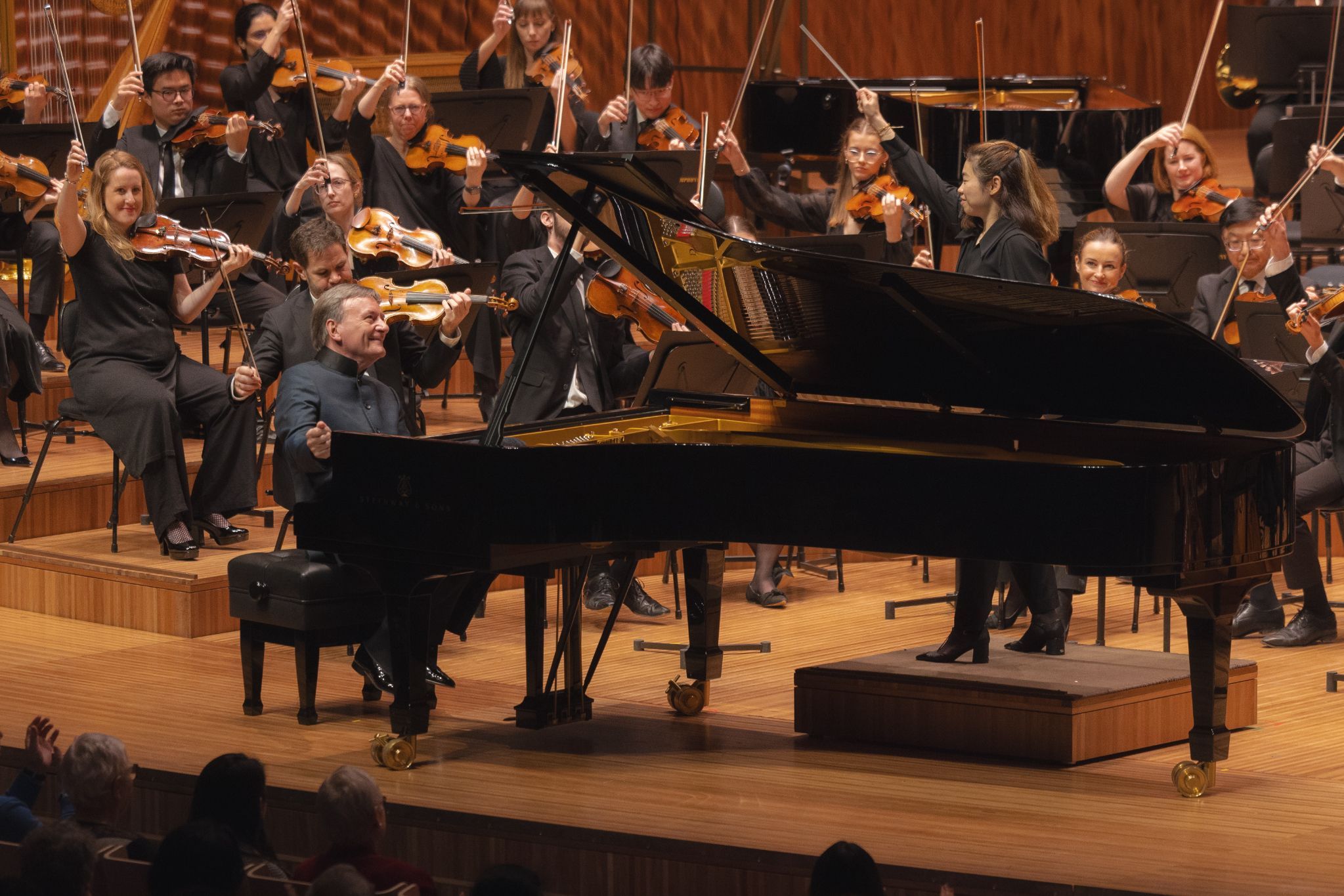 Sir Stephen Hough, Elim Chan and the Sydney Symphony Orchestra &copy; Craig Abercrombie