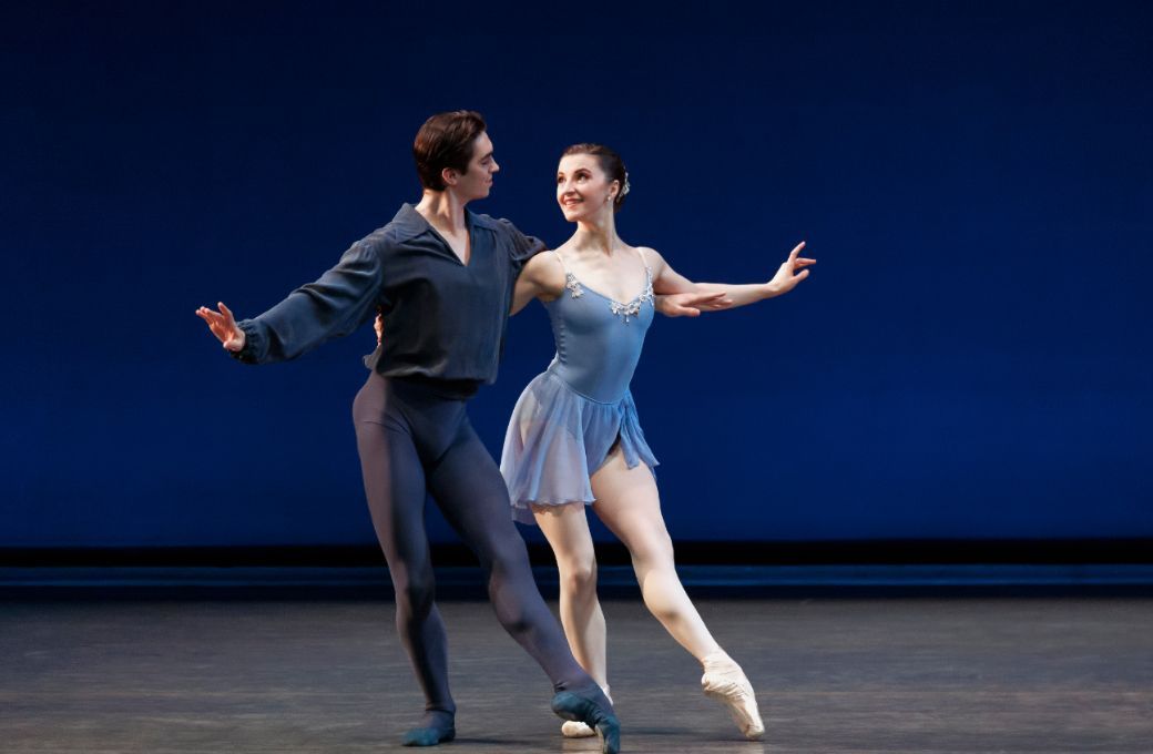 David Gabriel and Indiana Woodward in Balanchine's <i>Sonatine</i> &copy; Erin Baiano