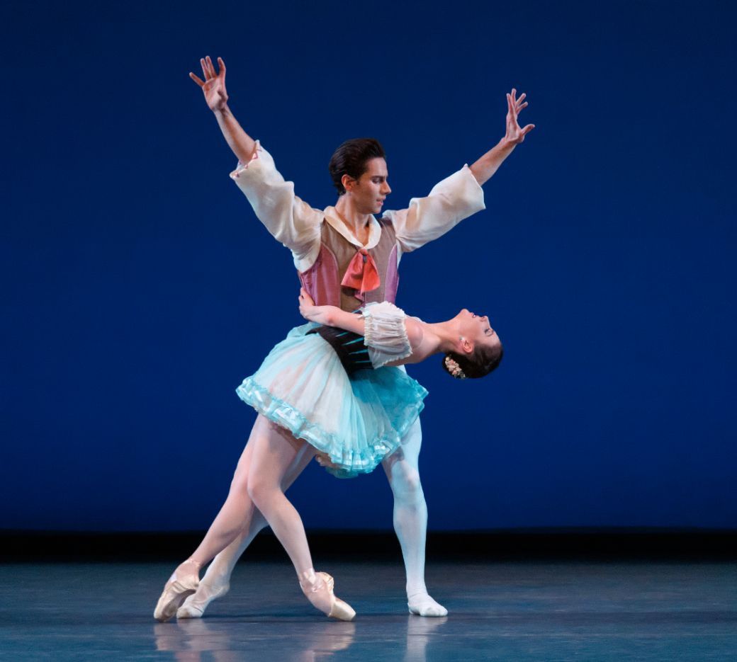 Tiler Peck and Roman Mejia in George Balanchine's <i>Divertimento from &ldquo;Le Baiser de la F&eacute;e&rdquo;</i> &copy; Erin Baiano