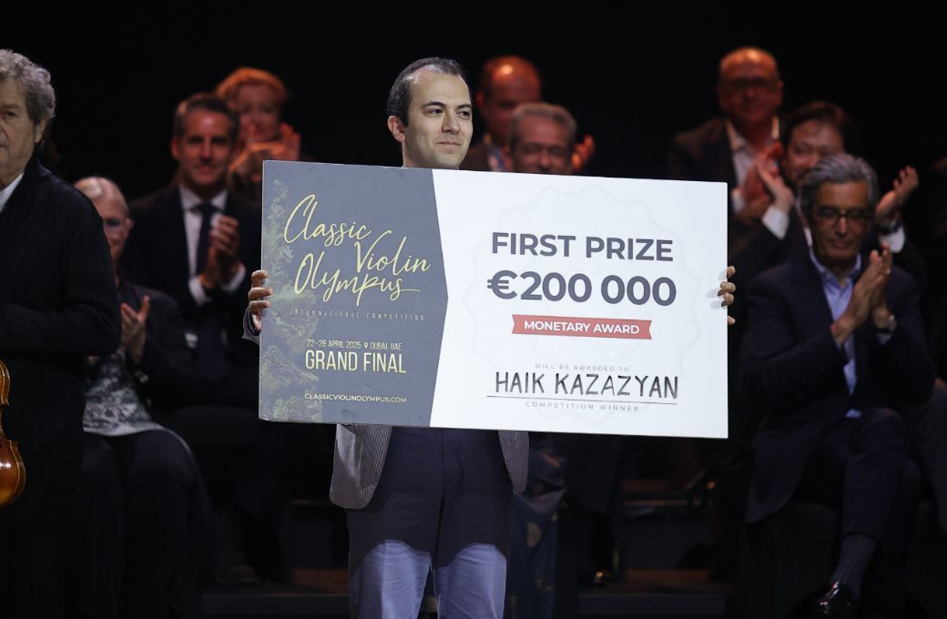 Haik Kazazyan wins first prize at Classic Violin Olympus Competition © Press office of Classic Violin Olympus