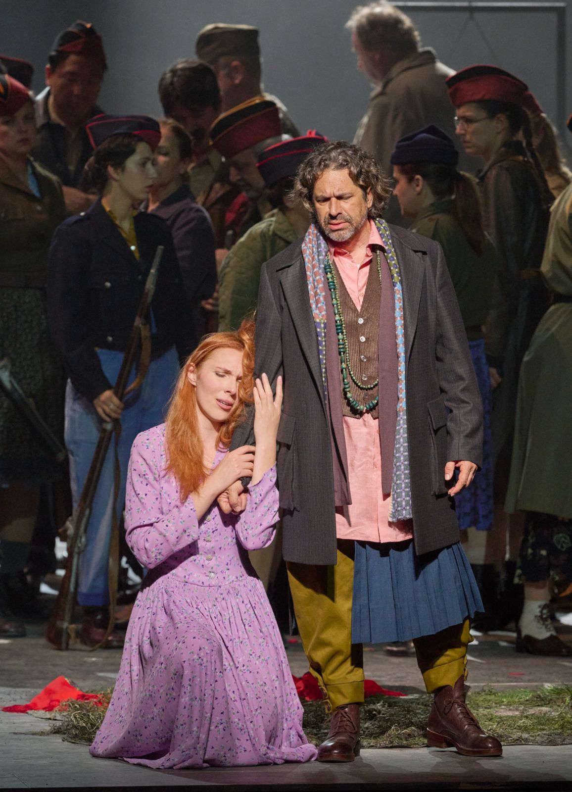 Lidia Fridman (Norma) und Ildebrando D’Arcangelo (Oroveso) © Wiener Staatsoper | Michael Pöhn