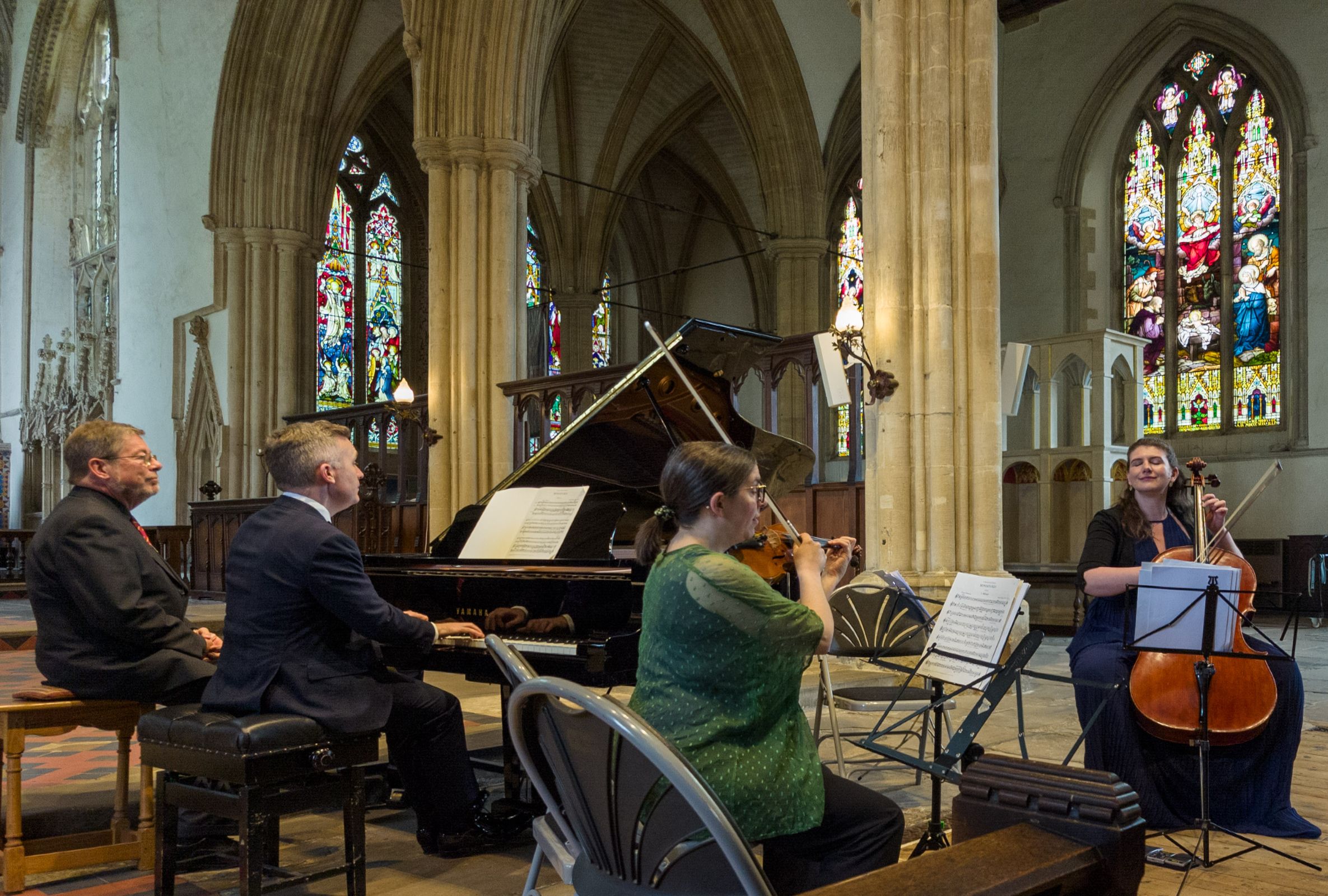 Simon Callaghan and members of the Berkeley Ensemble &copy; John Francis