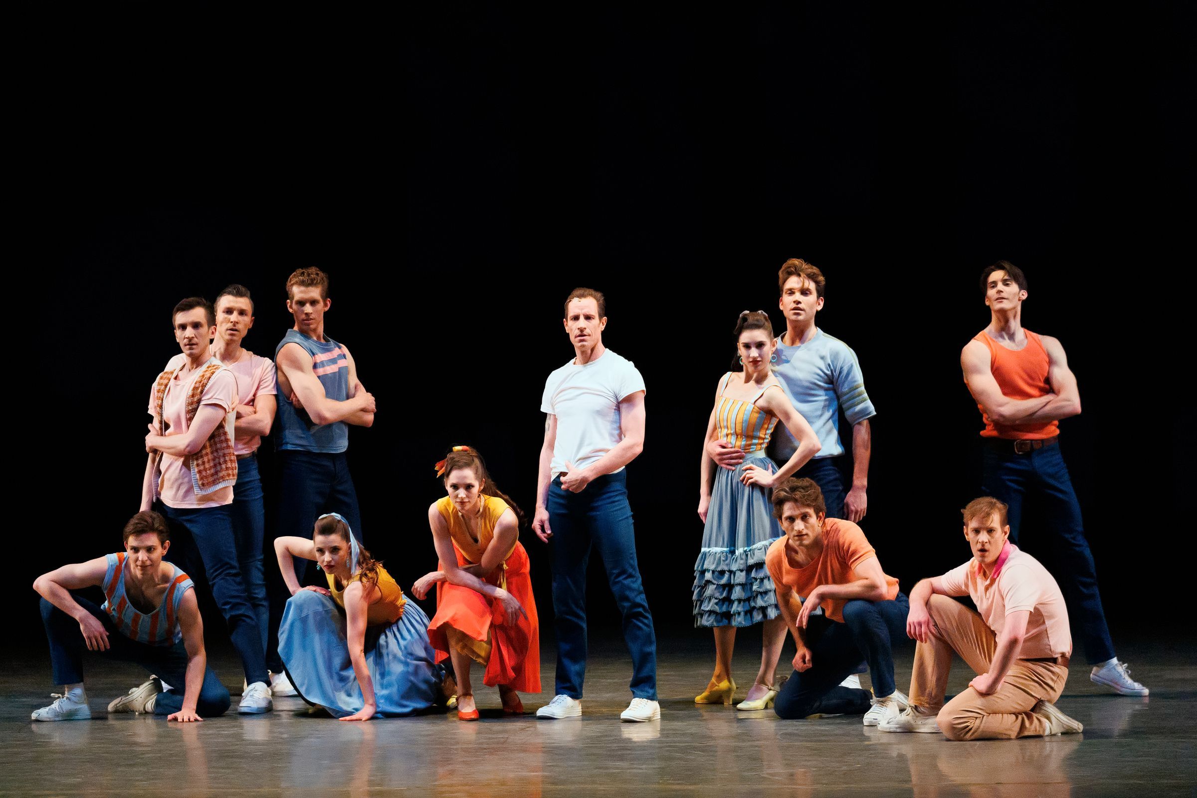 Andrew Veyette with the Company in Jerome Robbins' <i>"Cool" from West Side Story Suite</i> © Erin Baiano