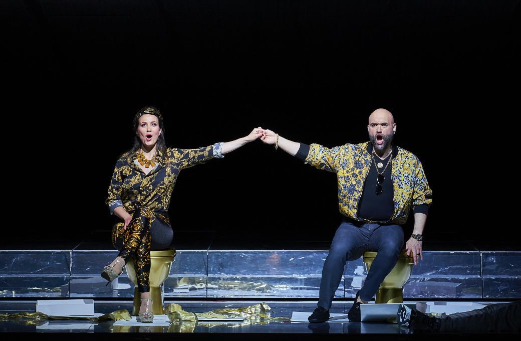 Julie Fuchs (Cleopatra) y Xavier Sabata (Giulio Cesare) © David Ruano | Gran Teatre del Liceu