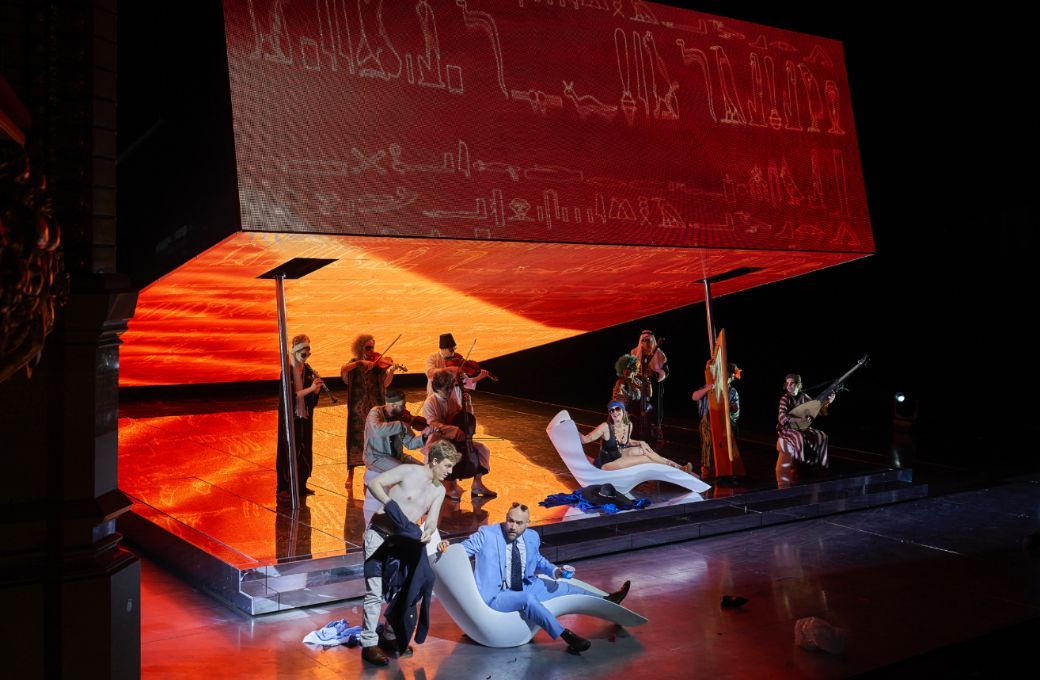 Alberto M&iacute;guelez Rouco (Nemorino), Xavier Sabata, Julie Fuchs y m&uacute;sicos de Les Arts Florissants &copy; David Ruano | Gran Teatre del Liceu
