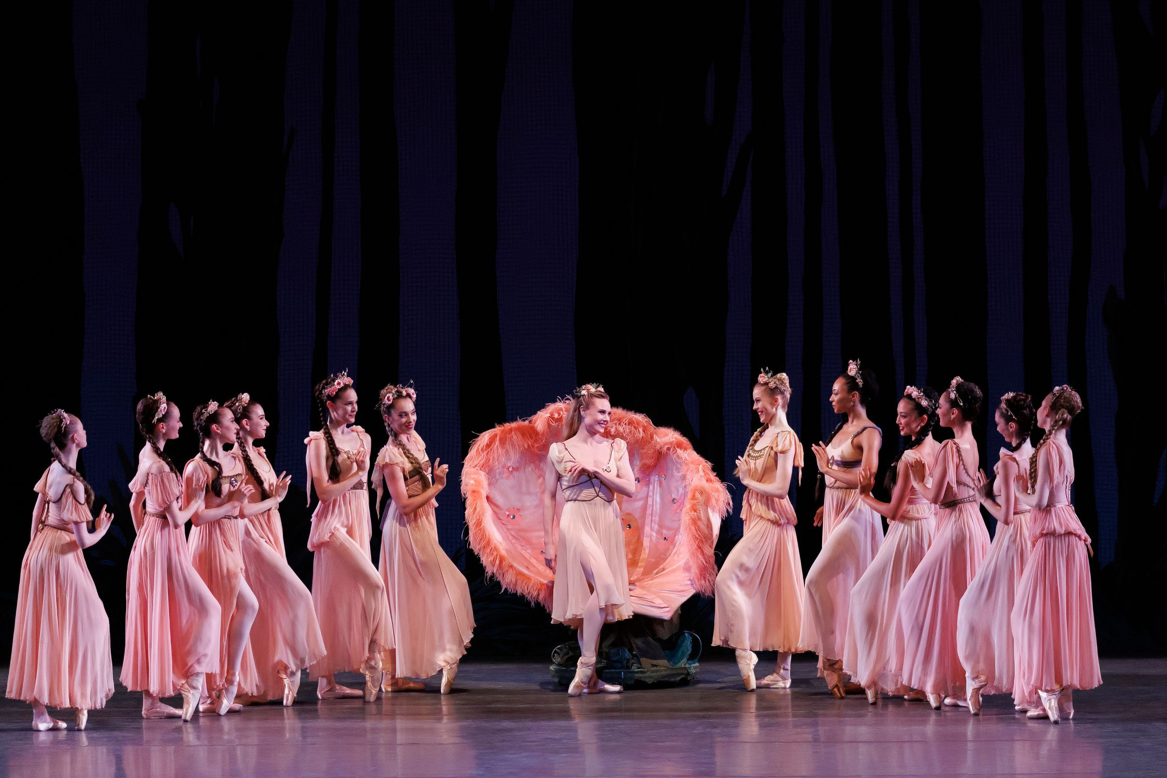 Sara Mearns as Titania with the Company in George Balanchine's <i>A Midsummer Night's Dream</i> &copy; Erin Baiano