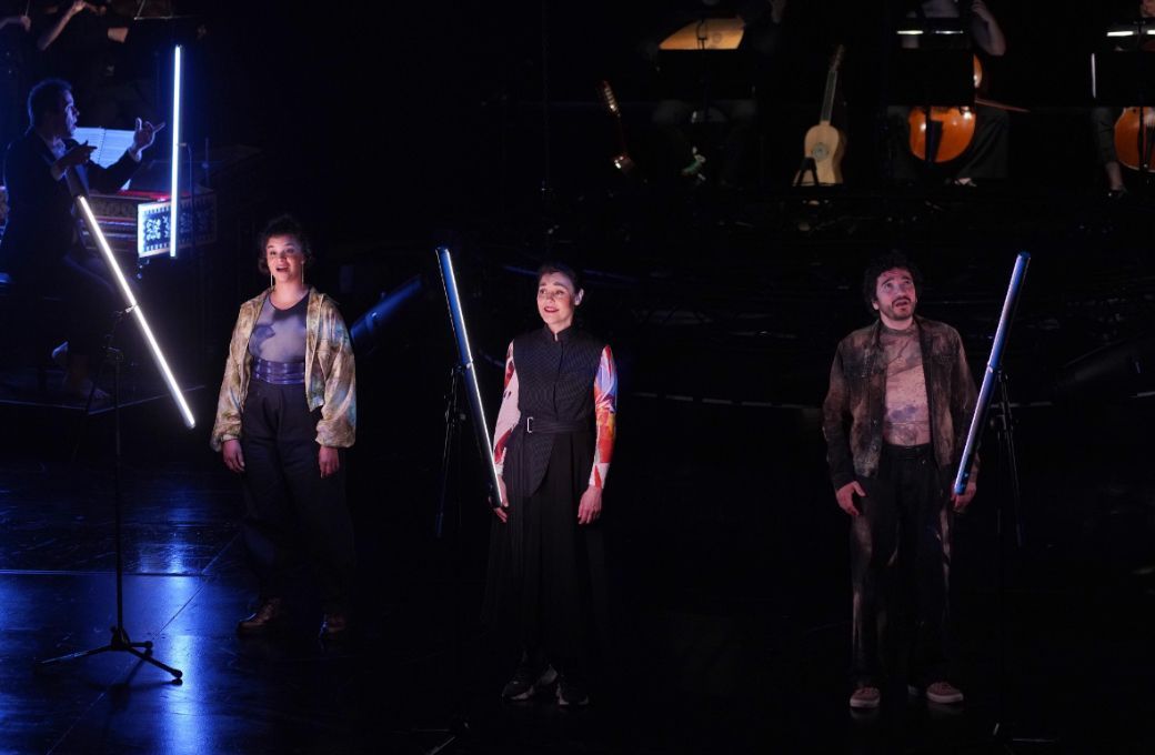 Las sopranos Julie Roset y Ana Quintans, el tenor Mathias Vidal y el bajo Andreas Wolf © Javier del Real | Teatro Real