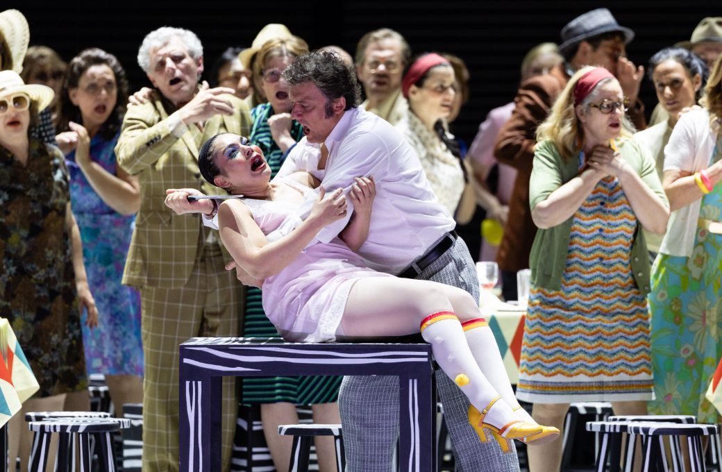 Ailyn P&eacute;rez (Nedda) und Jonas Kaufmann (Canio) &copy; Geoffroy Schied