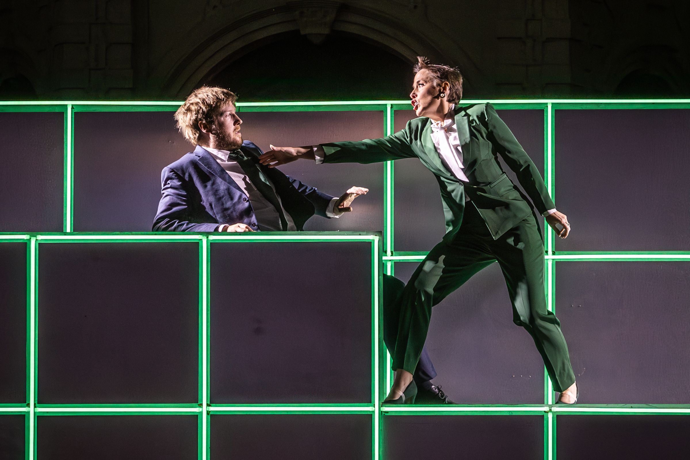 James Hall (Berghahn), Rebecca Bottone (Roshanna Wing) &copy; Craig Fuller