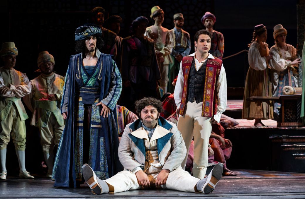Alejo Alvarez Castillo (Haly), Misha Kiria (Taddeo) and Dave Monaco (Lindoro) &copy; Fabrizio Sansoni | Teatro dell&rsquo;Opera di Roma
