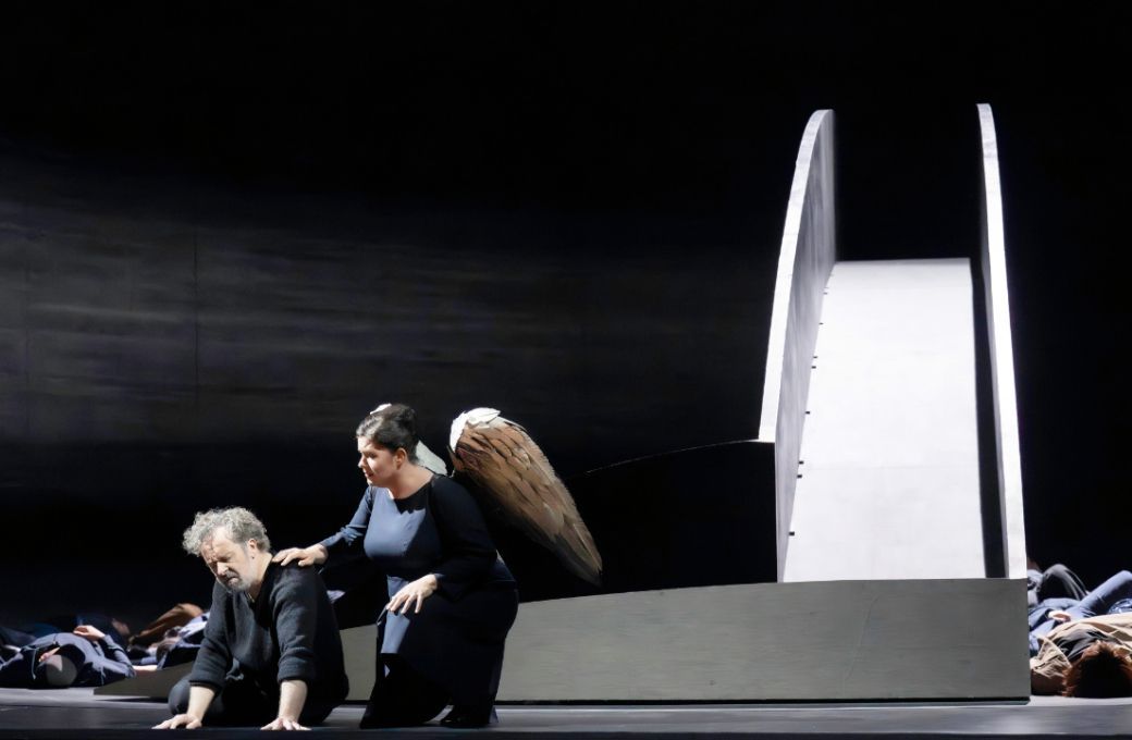 Christian Gerhaher (Elias) und Wiebke Lehmkuhl (Der Engel) &copy; Monika Rittershaus