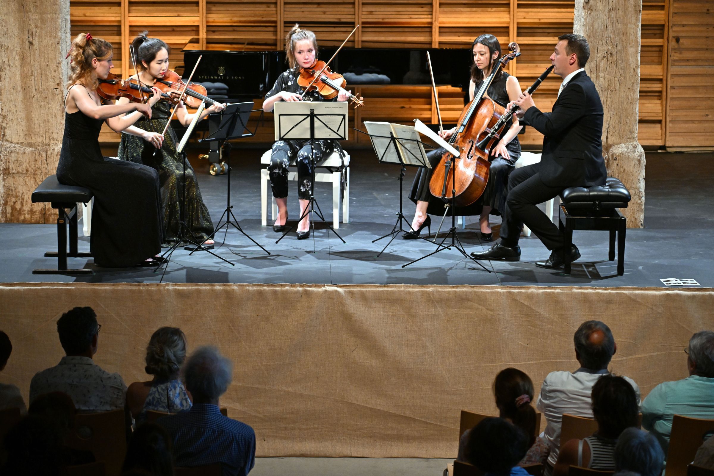 Le Quatuor Fidelio et Lilian Lefebvre à la Grange de Meslay &copy; Gérard Proust