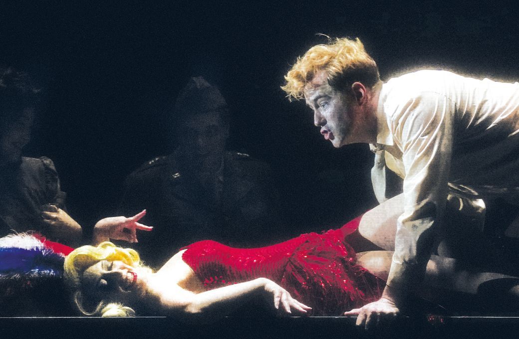 Holly Flack (Pauline) and Seth Carico (Private) &copy; Karl Forster