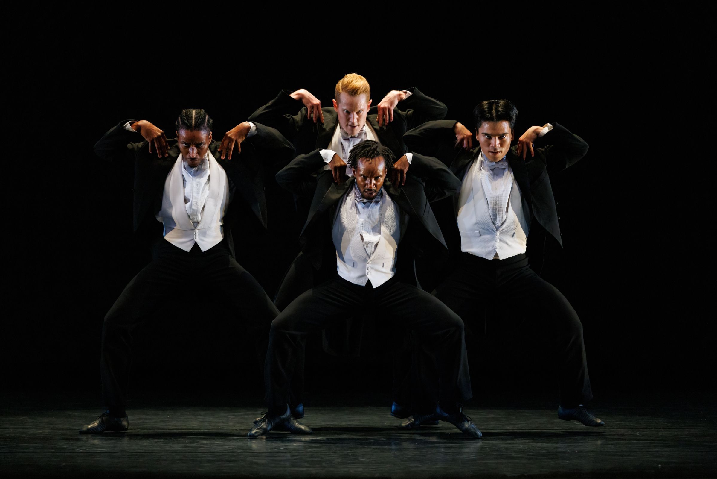 Devon Louis, Lee Duveneck, Alex Clayton and Austin Kelly in Paul Taylor's <i>Cloven Kingdom</i> © Ben McKeown