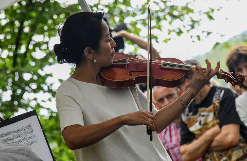 Yoko Kawakubo, de l'ensemble Les Timbres, au festival Musique et Mémoire © Nicolas Maget
