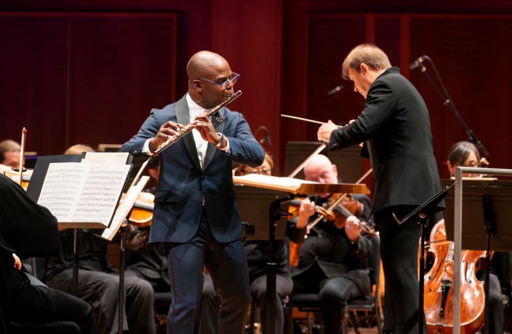 Demarre McGill, Ludovic Morlot and the Seattle Symphony &copy; James Holt