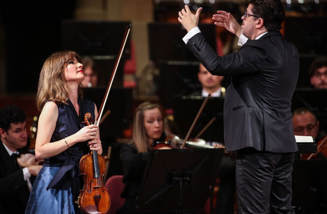 Lisa Batiashvili y Tom&agrave;s Grau &copy; Mart&iacute; E. Berenguer