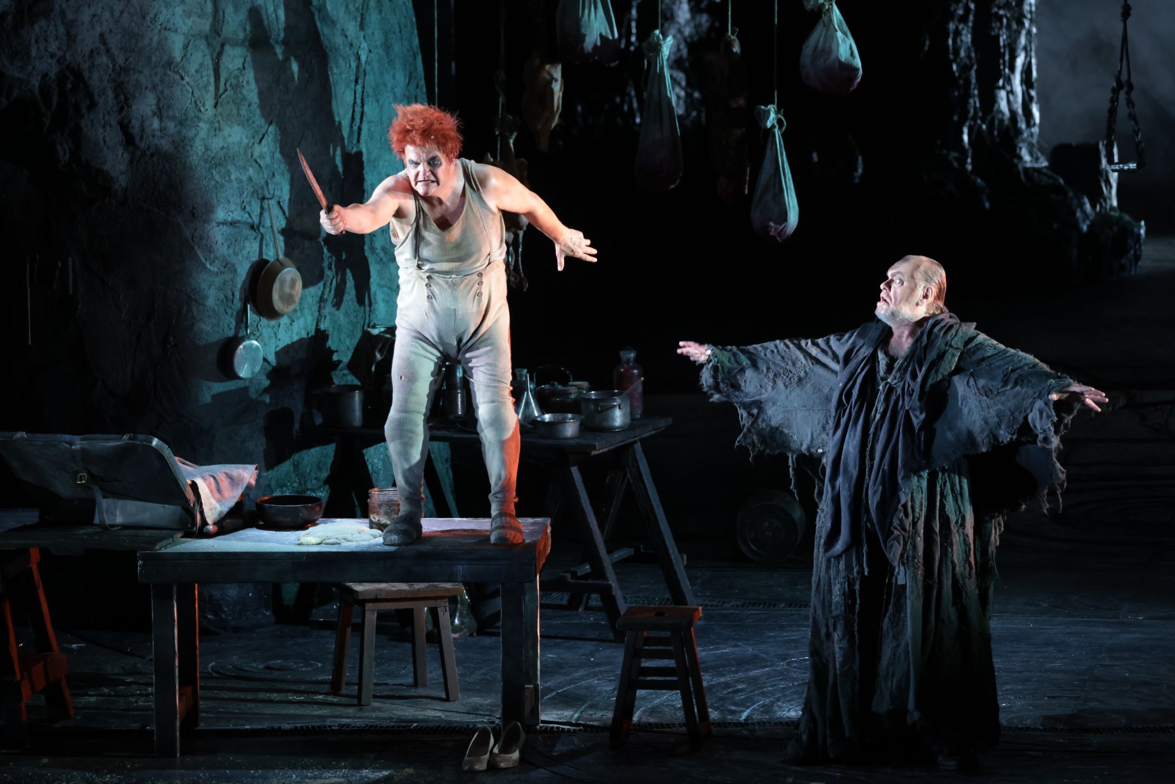 Wolfgang Ablinger-Sperrhacke (Mime) and Michael Volle (The Wanderer) &copy; Teatro alla Scala | Brescia e Amisano