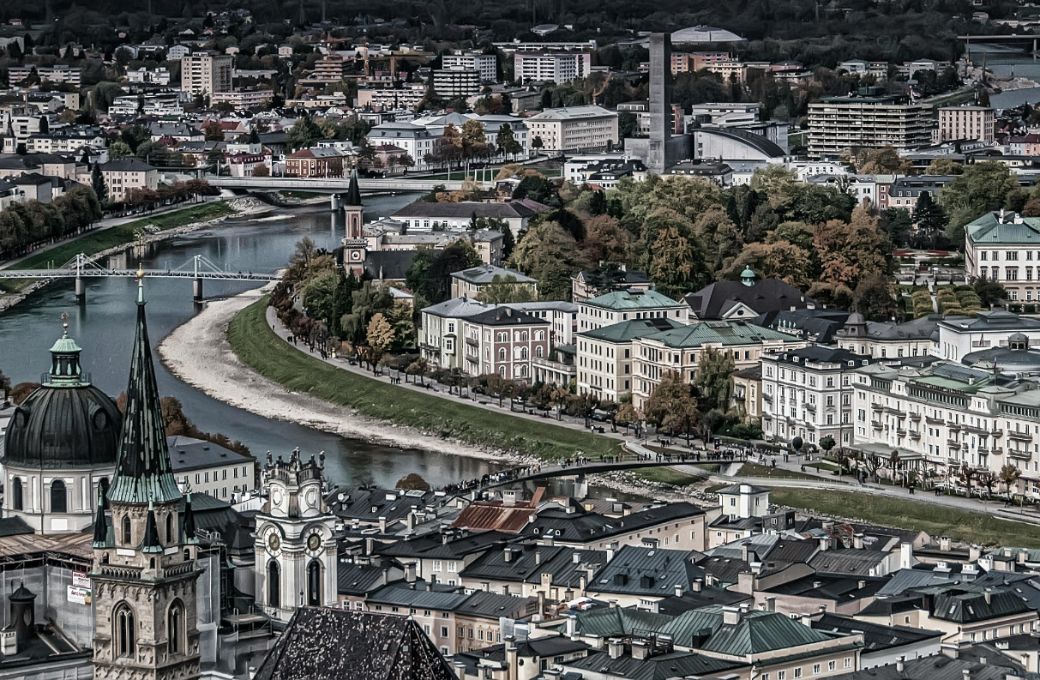 Aerial view of Salzburg &copy; Frans van Heerden | Pexels