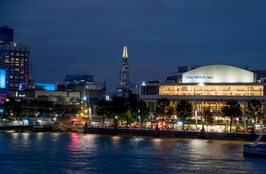 Royal Festival Hall at night &copy; David Karlin