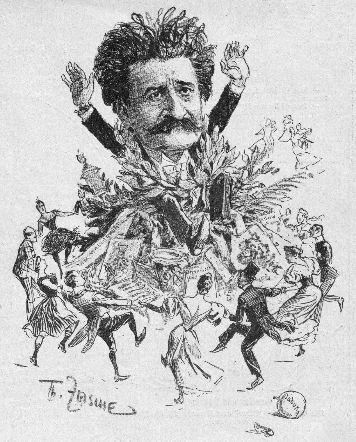 Johann Strauss II (1825–1899) &copy; Theo Zasche (1894) | Public domain