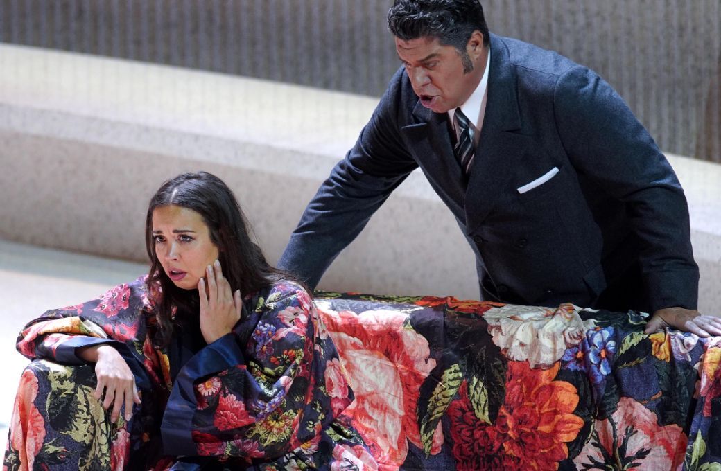 Nadine Sierra (Violetta Val&eacute;ry), Luca Salsi (Giorgio Germont) &copy; Javier del Real | Teatro Real
